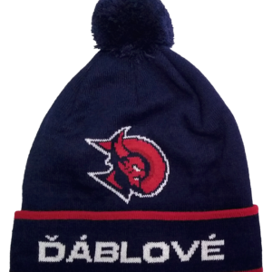 Zimní čepice modrá Ďáblové